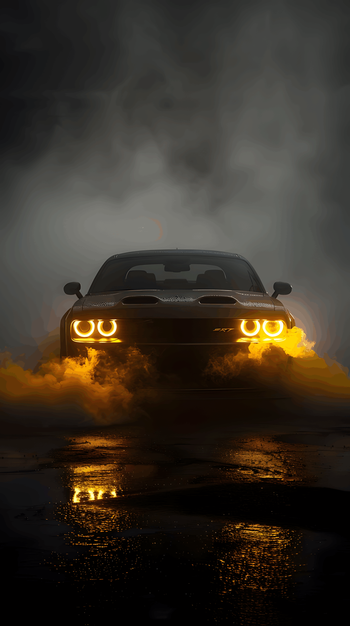 #Black #Dodge #Challenger #Wallpapers #Headlights #Aesthetic #iPhone #Dodge #Themes
