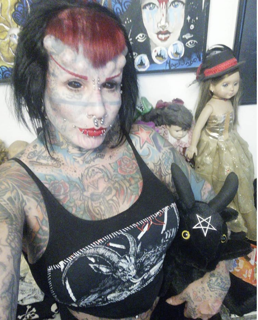 #Esta #mexicana #conocida #como #Mujer #Vampiro #más #tatuada #del #mundo