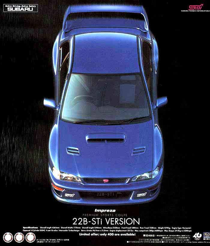 #Subaru #Impreza #WRX #STi #22B