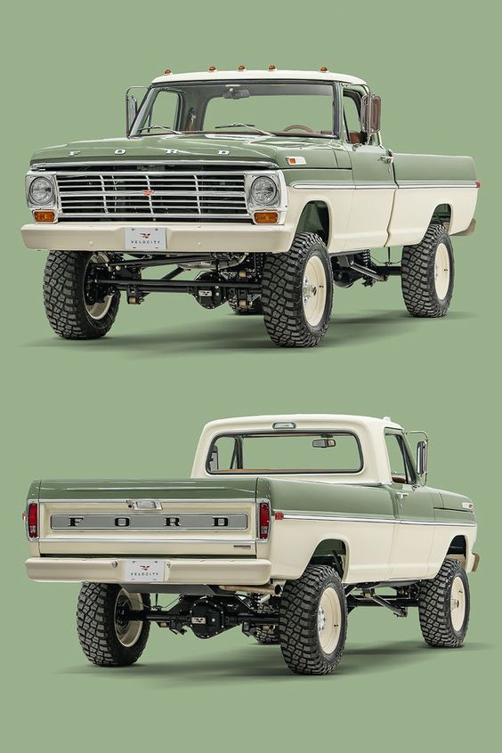 #Ford #F250 #Highboy #Velocity #Restorations #Boxwood #Green #Ford #F250