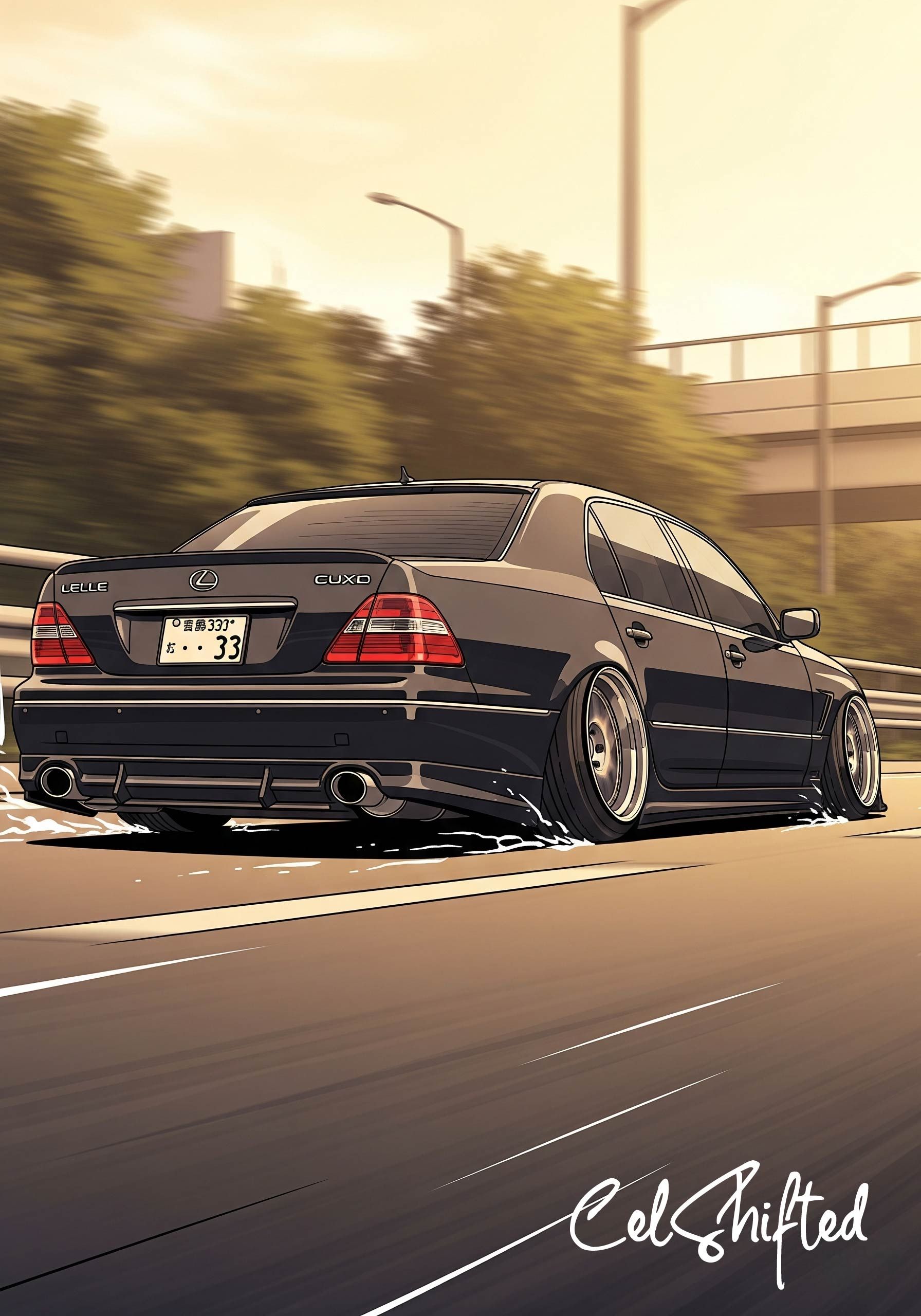 #VIP #Black #Lexus #LS430 #Rolling #Highway #Celshifted