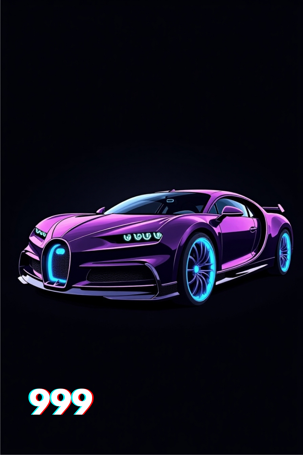 #Neon #PurpleBlue #Bugatti #Black
