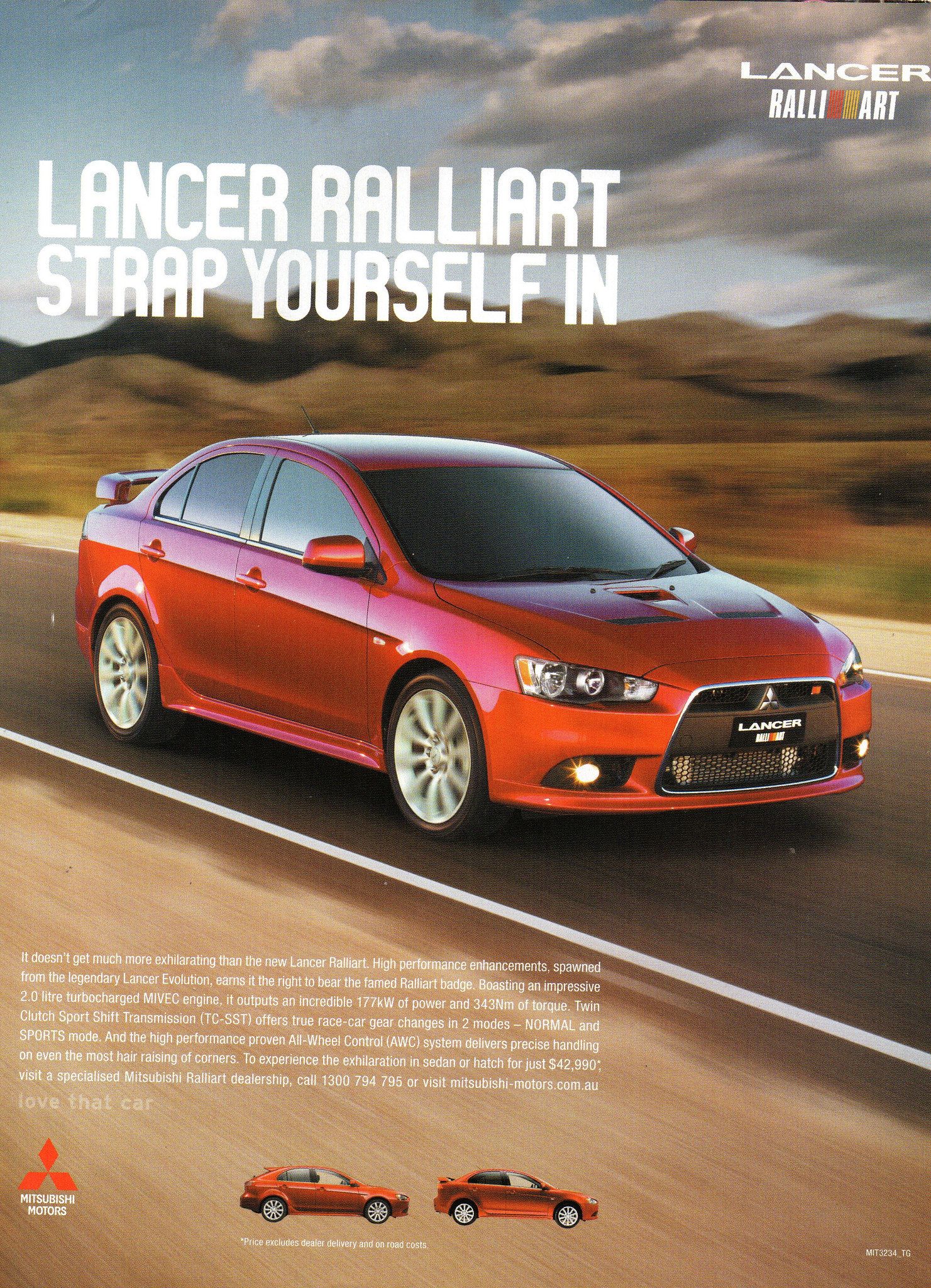 #Mitsubishi #Lancer #Ralliart #Range #Aussie #Original #Magazine #Advertisement