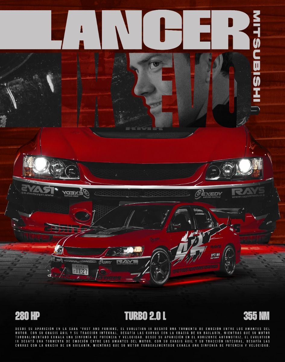 #POSTER #DESIGN #MITSUBISHI #LANCER #EVO