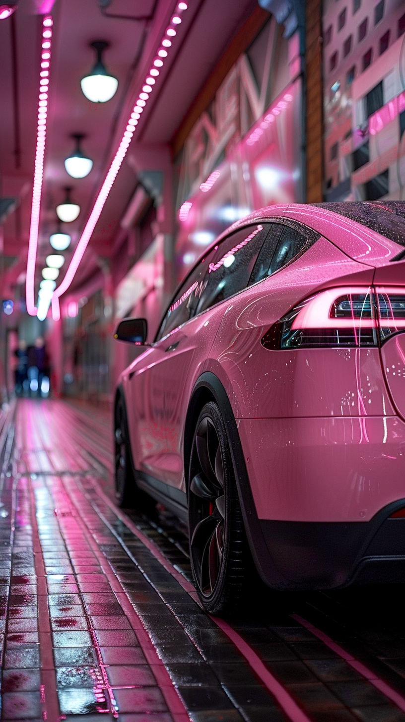 #Inspo #Pink #Tesla #Wrap #today