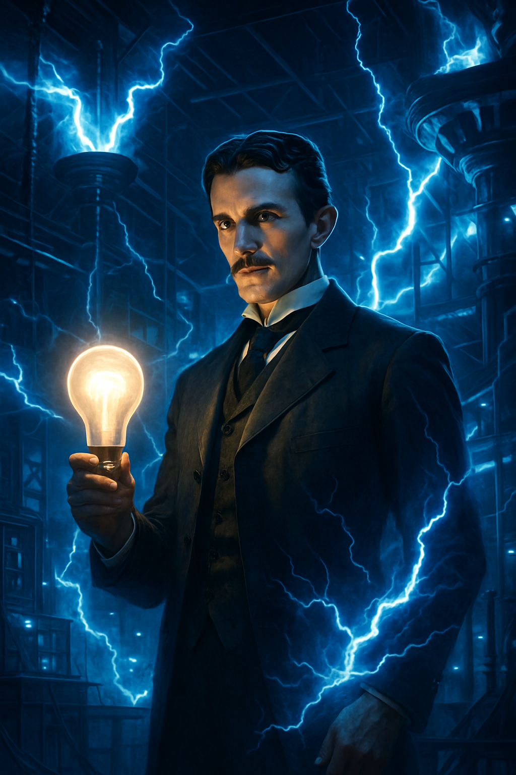 #REWORKED #IMAGE #NIKOLA #TESLA #LEGACY #CONTINUES #SHINE #BRIGHT