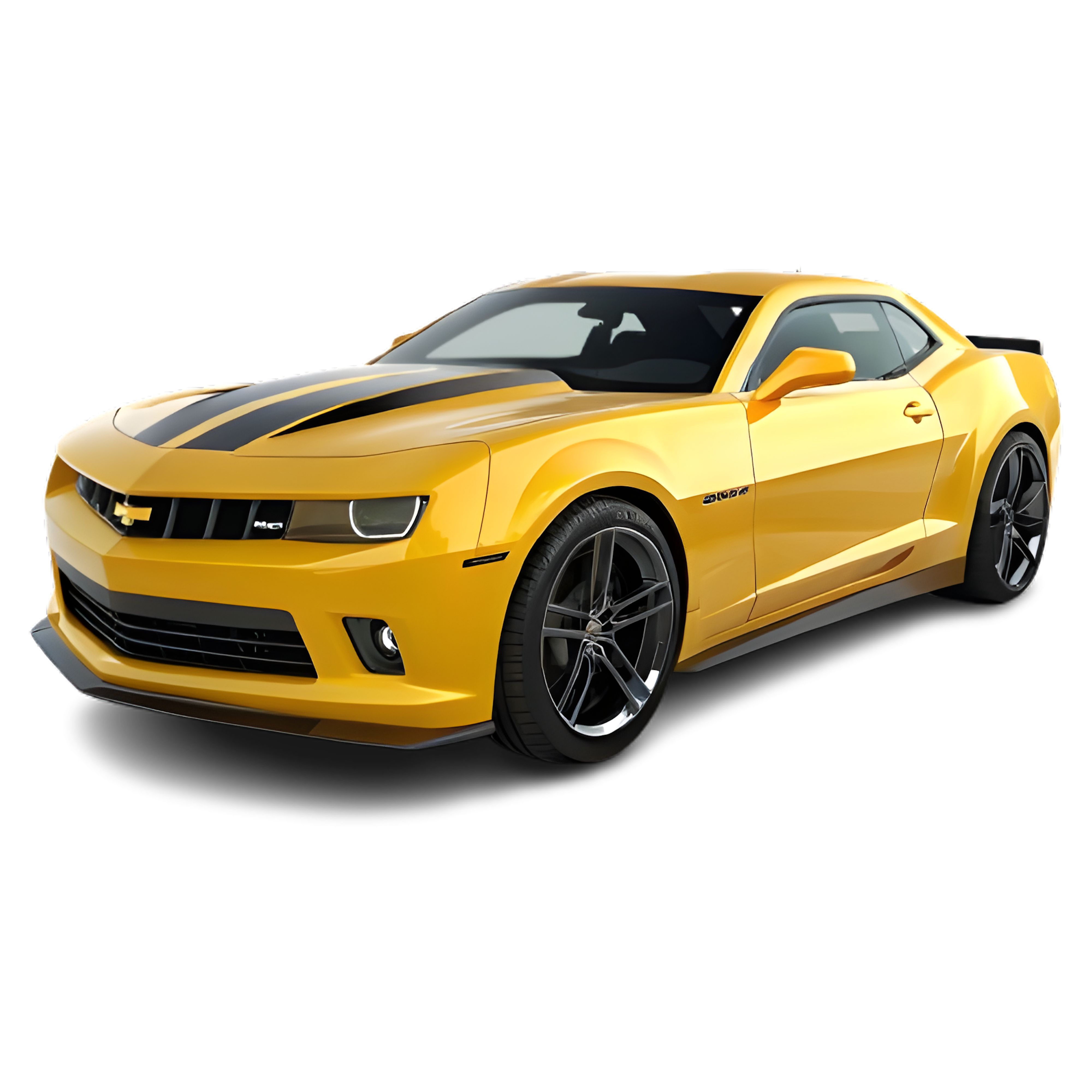 Sleek Yellow Chevrolet Camaro Sports Car
