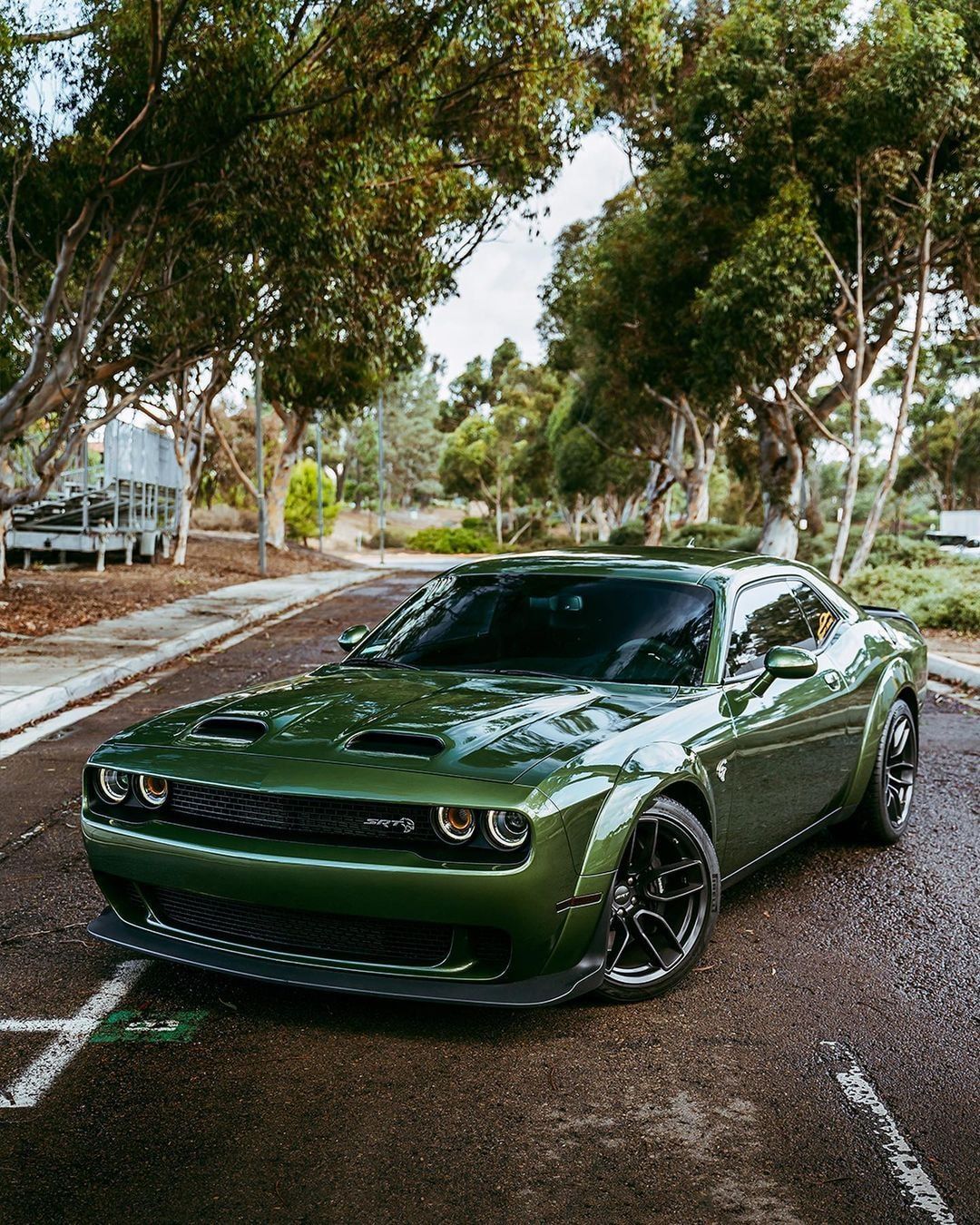 #Hot #Mopar #Dodge #Challenger #Hellcat #Redeye #Widebody #stunning #heritage #inspired #Green