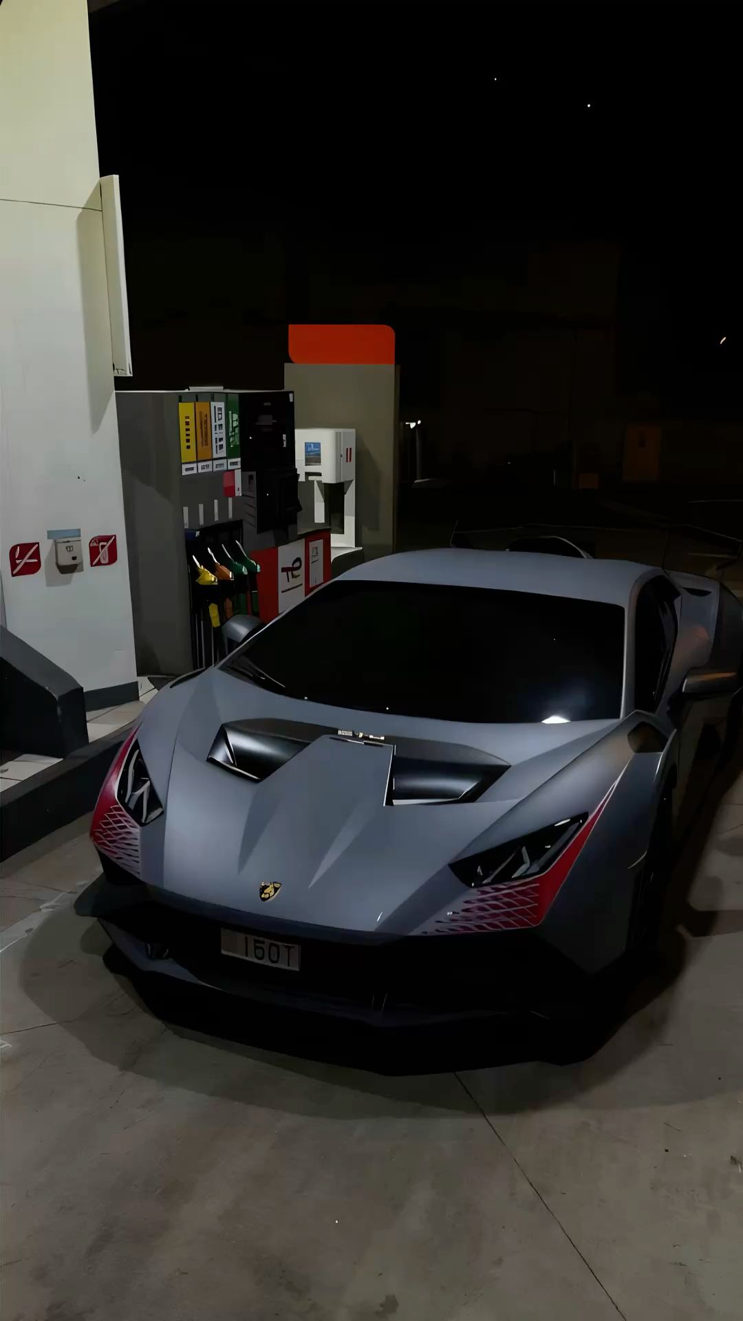 #Nighttime #Pit #Stop #Supercar #Glow #Lights