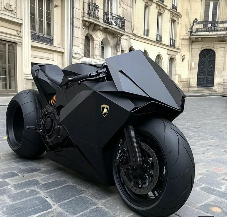 #Futuristic #Lamborghini #Motorcycle #Matte #Black #Hyperbike #Design