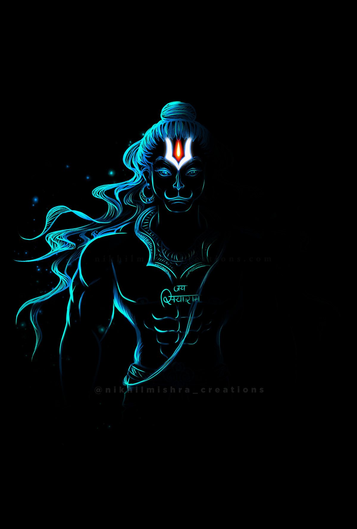 #Hanuman #digital #artwork #Nikhil #Mishra