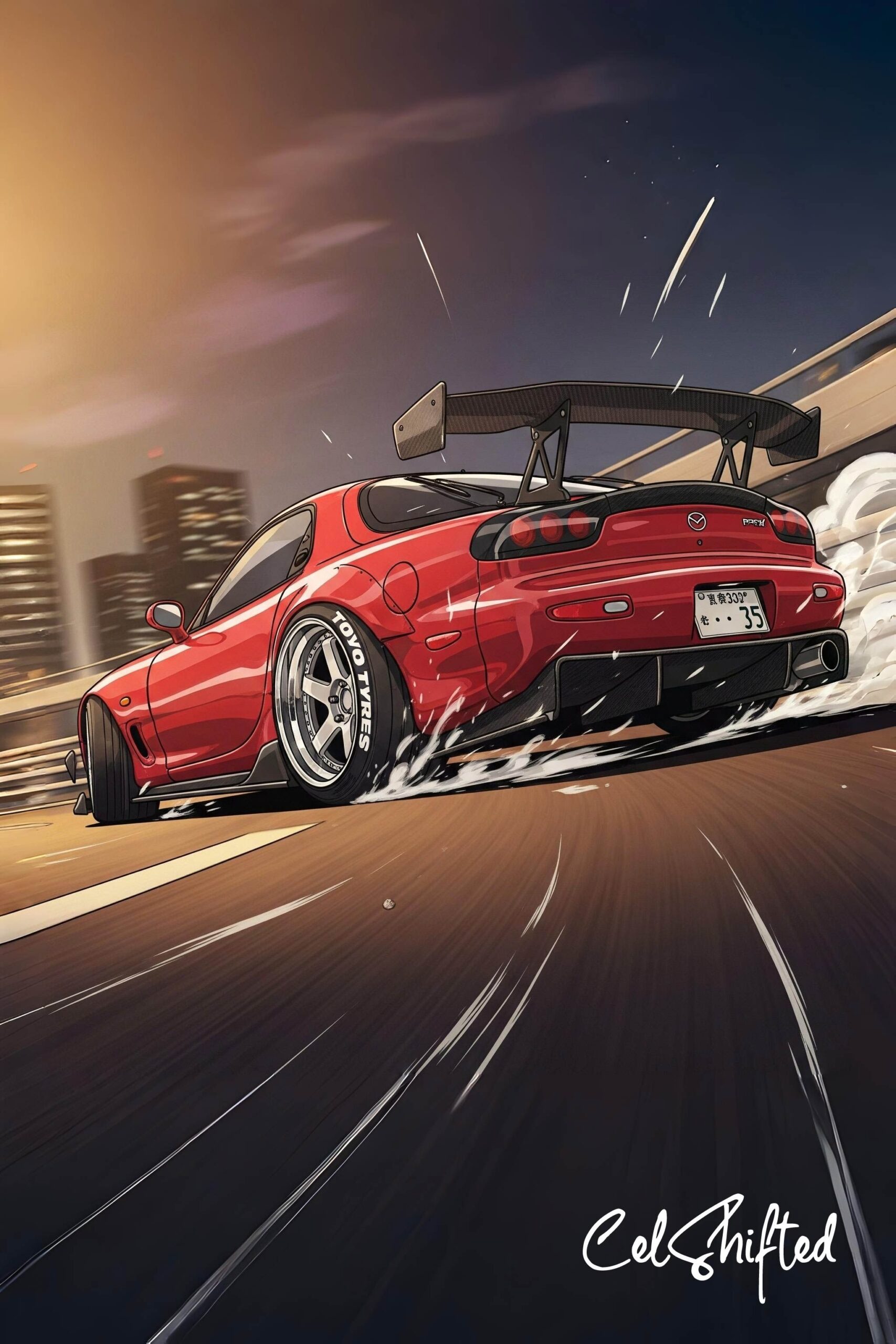#RX7 #FD3S #Drift #Night #Celshifted