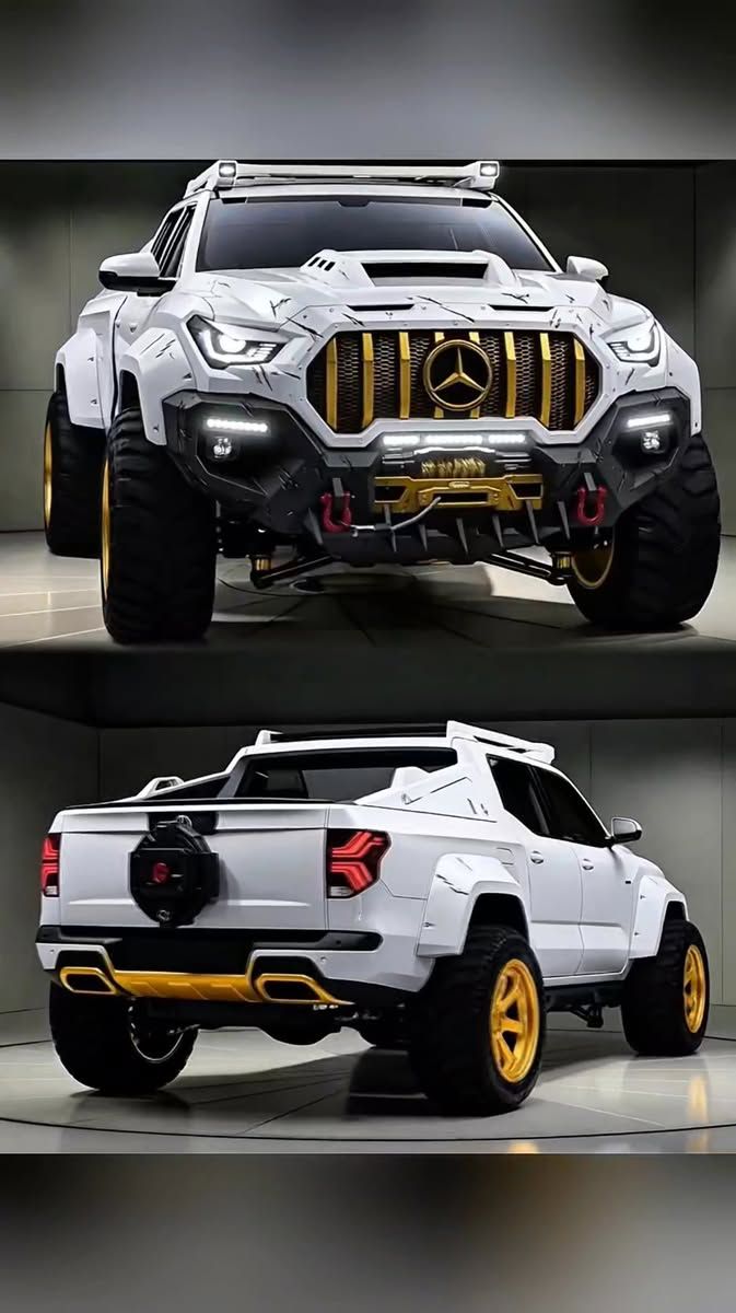 #43K #views #1.2K #reactions #Luxury #doesnt #stop #road #ends #Mercedes #offroad #pickup #built #conquer #terrain #absolute #style #offroad #street #beast #white #gold #winning #combo #Tag #friend #loves #extreme #builds #Share #truck #unstoppable #Aquera #Wily #Facebook
