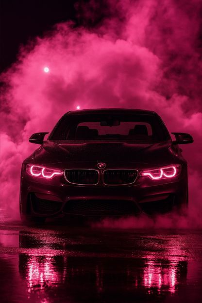 #BMW #Pink #Smoke #Bold #Power #Meets #Neon #Art
