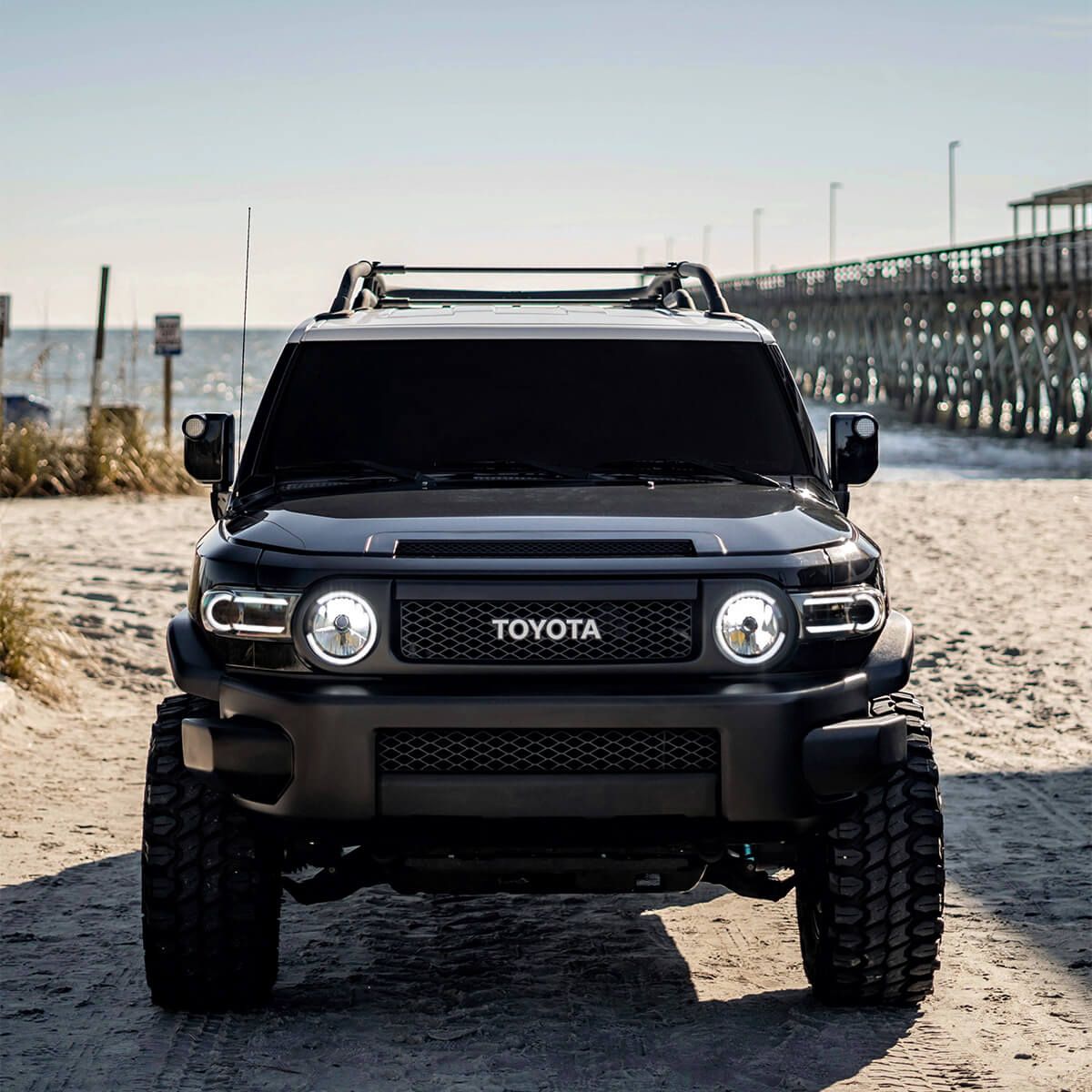 #Black #Lifted #Toyota #Cruiser #Road #build #Long #Travel #Suspension