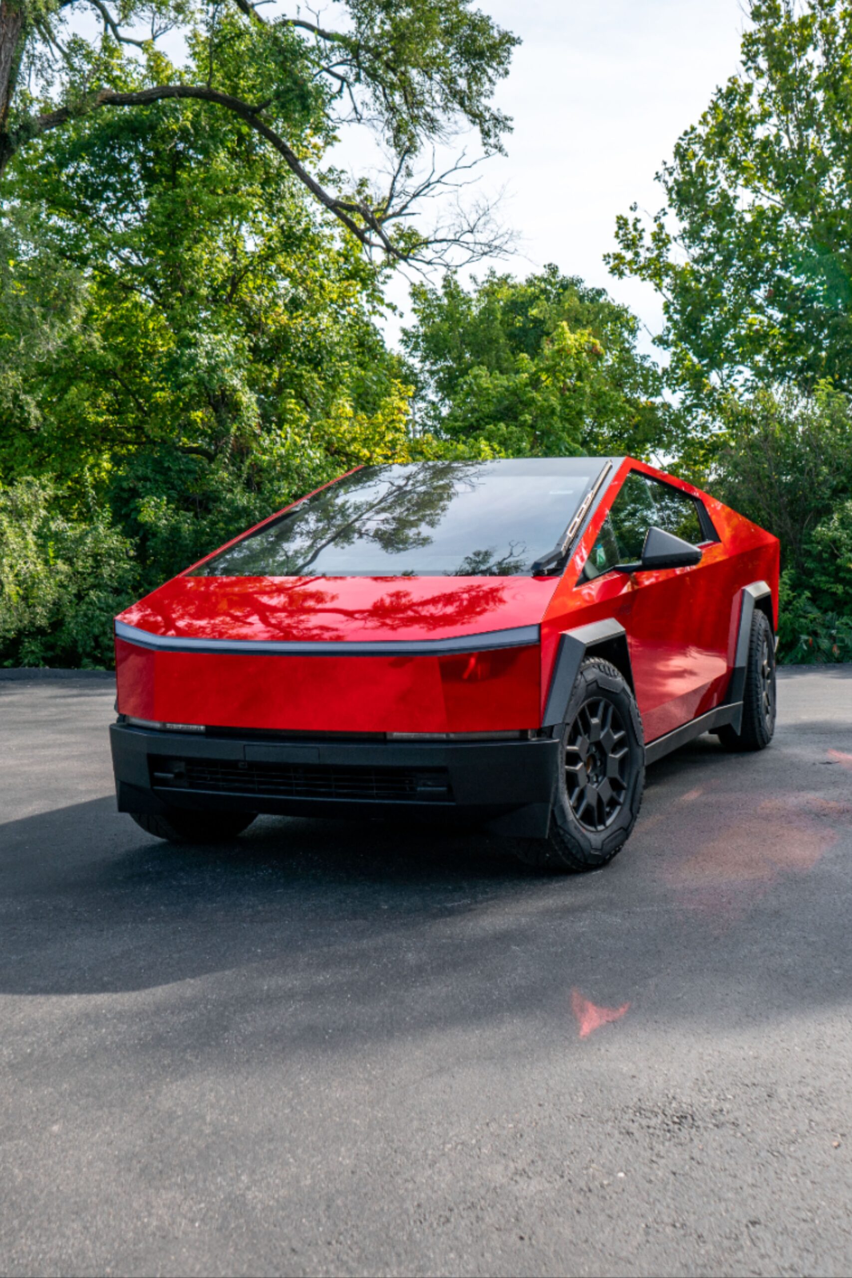 #Custom #Red #Tesla #Cybertruck