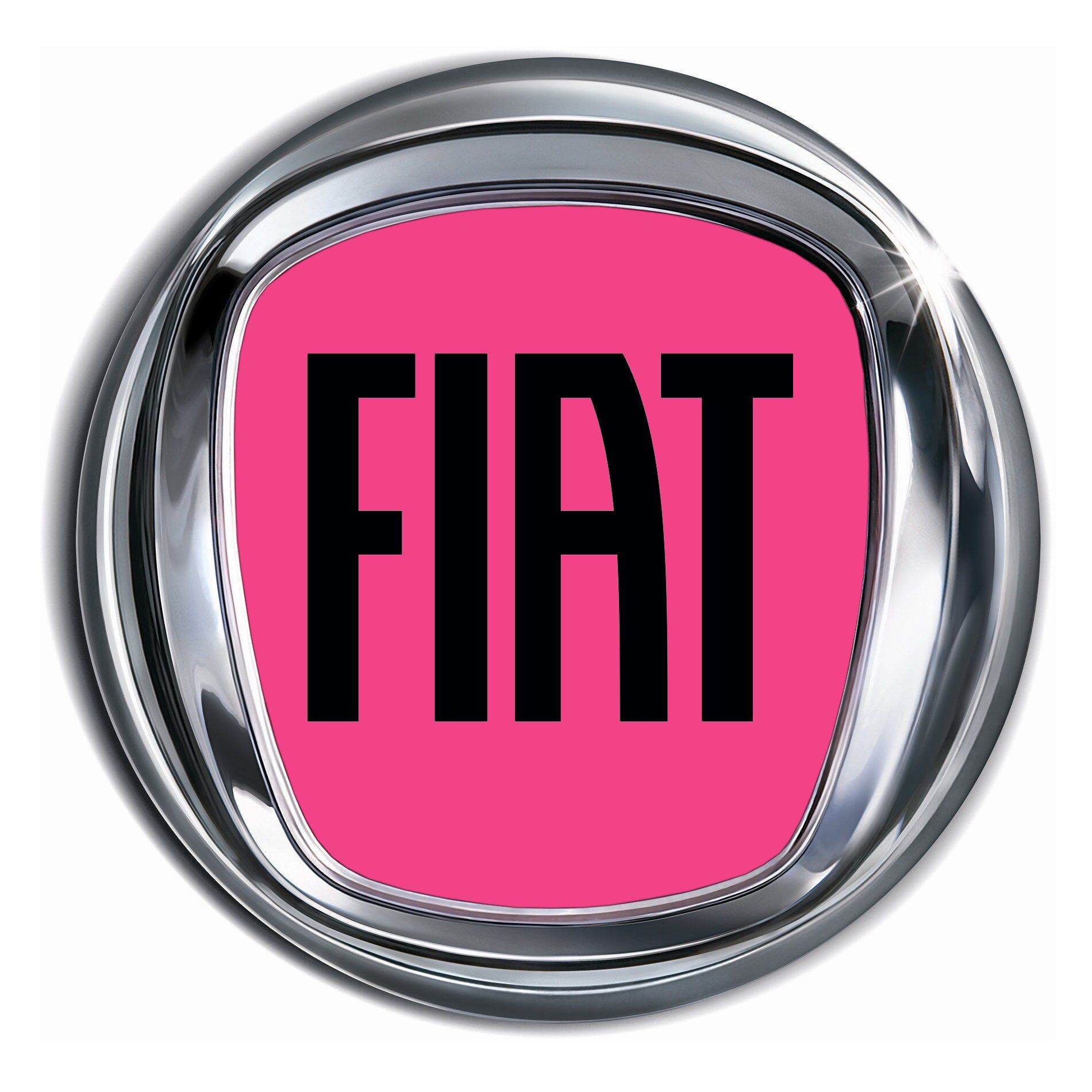 #Fiat #Flat #PINK #Printed #Vinyl #Emblem #Cover #Set #Etsy