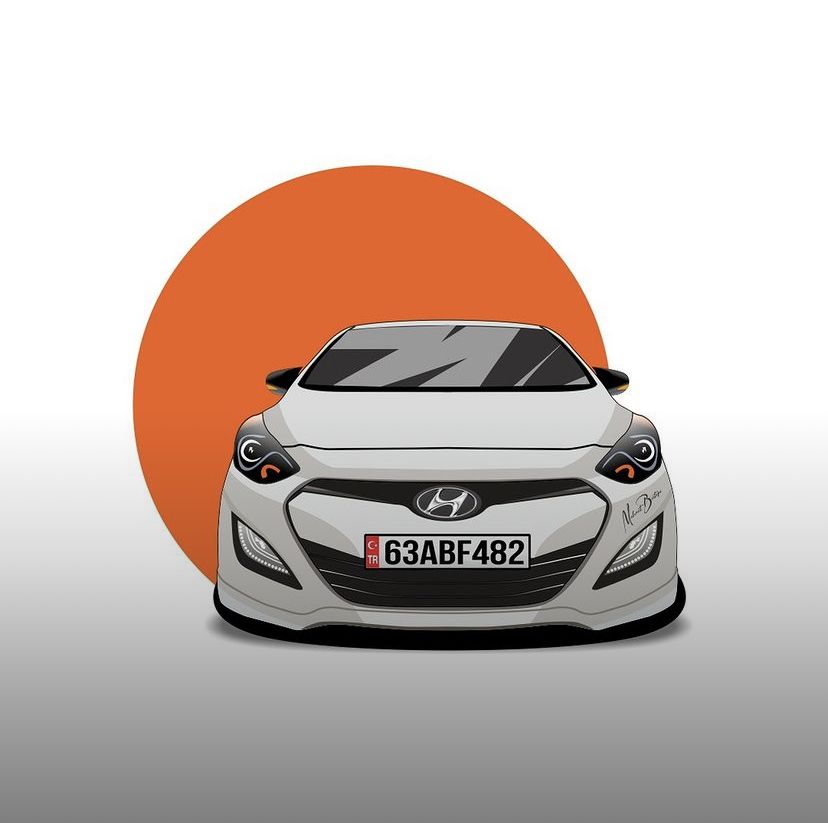 #Hyundai #İ30 #vectorart