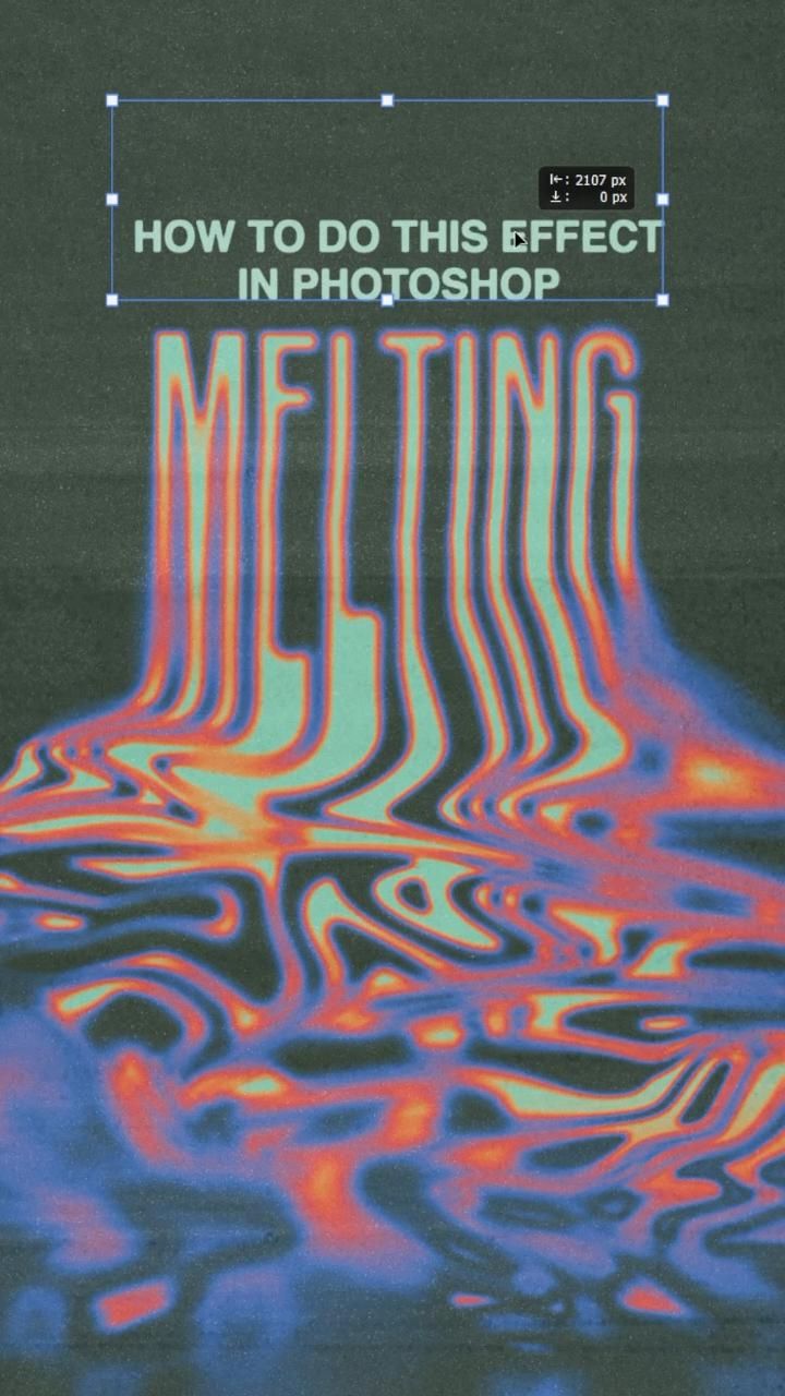 #Melt #text #effect #adobe #photoshop #design #syndrome
