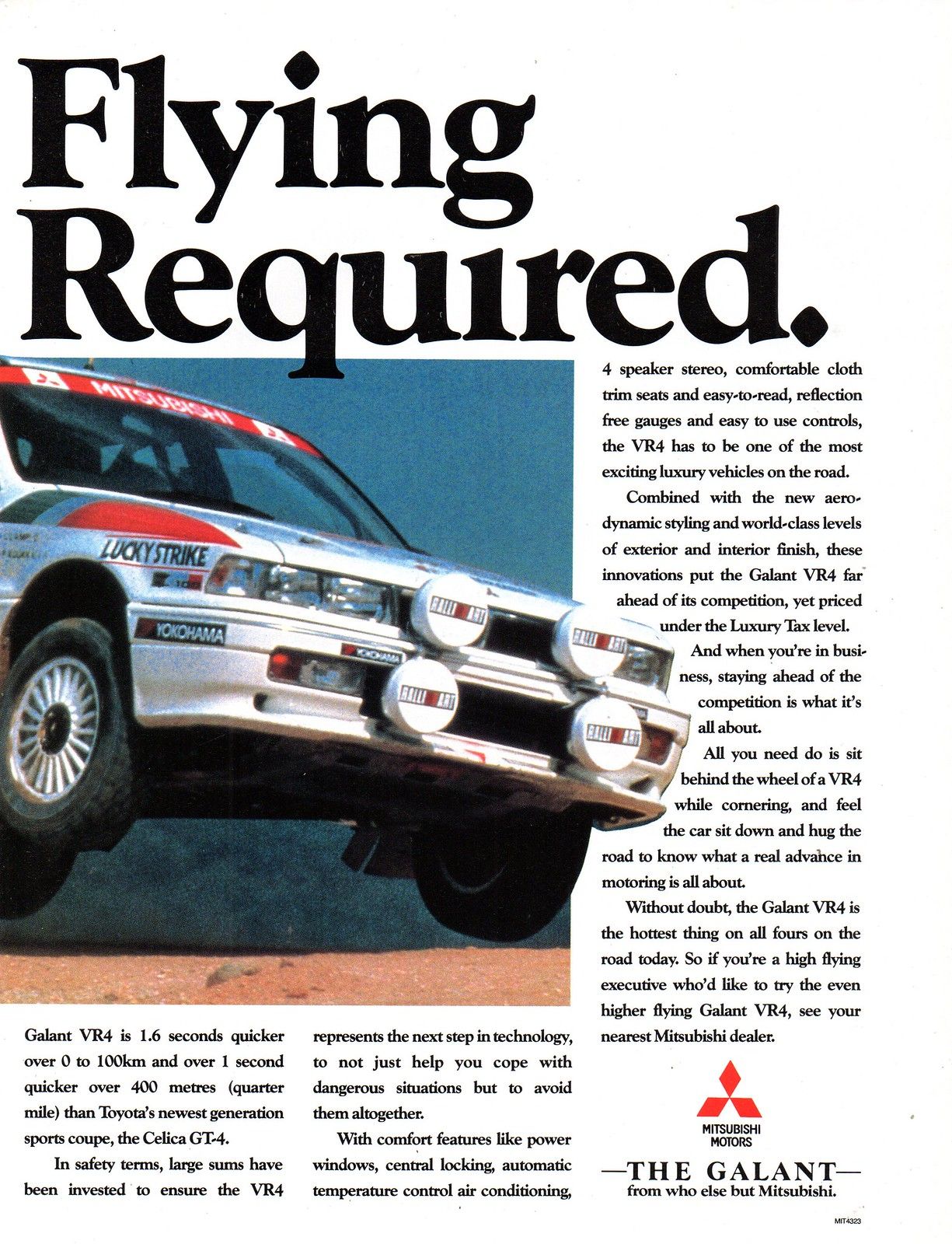 #Mitsubishi #Galant #VR4 #Litre #Turbo #Page #Aussie #Original #Magazine #Advertisement