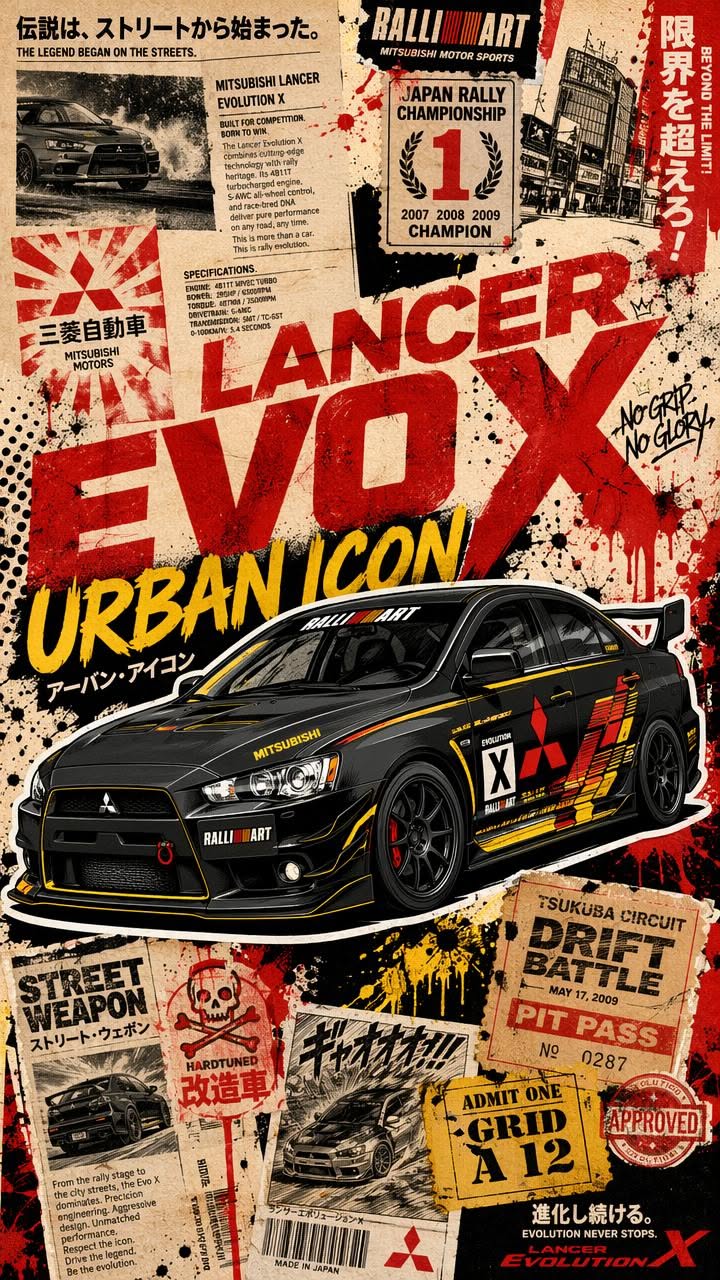#Mitsubishi #Lancer #Evolution #Poster #Wallpapers