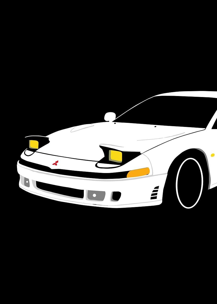 #White #Mitsubishi #3000GT