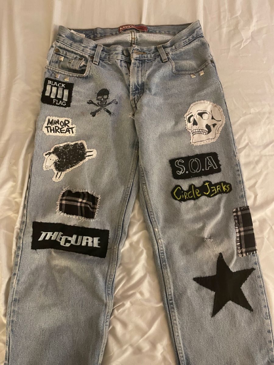 #patch #pants #progress #front