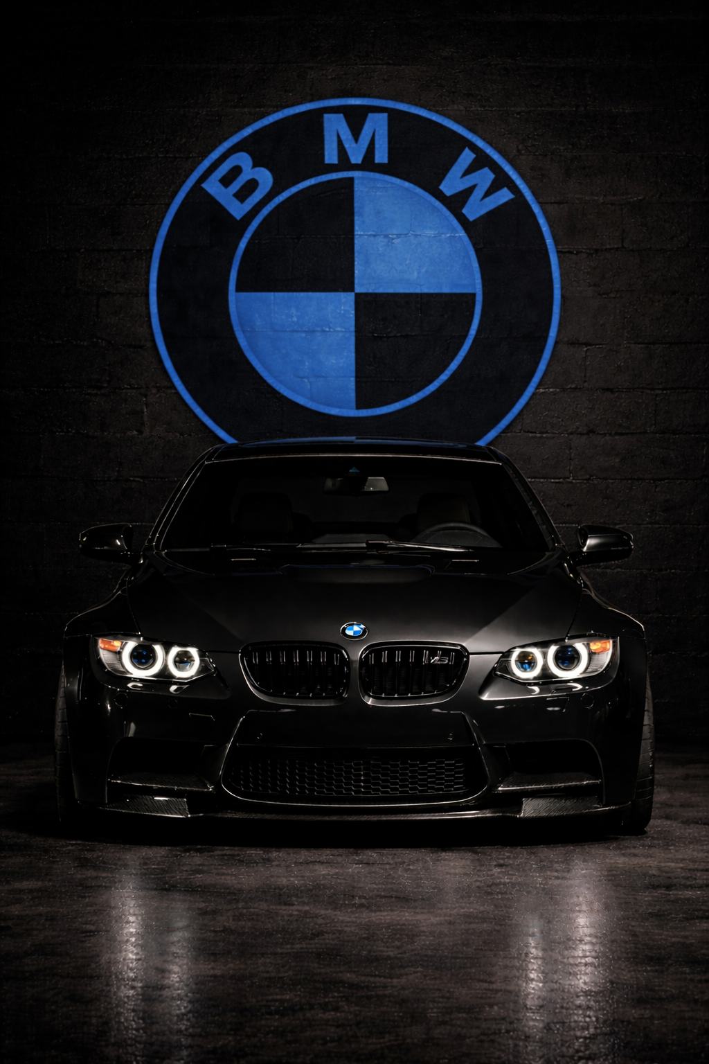 #BMW #coupe #Black #colour #logo