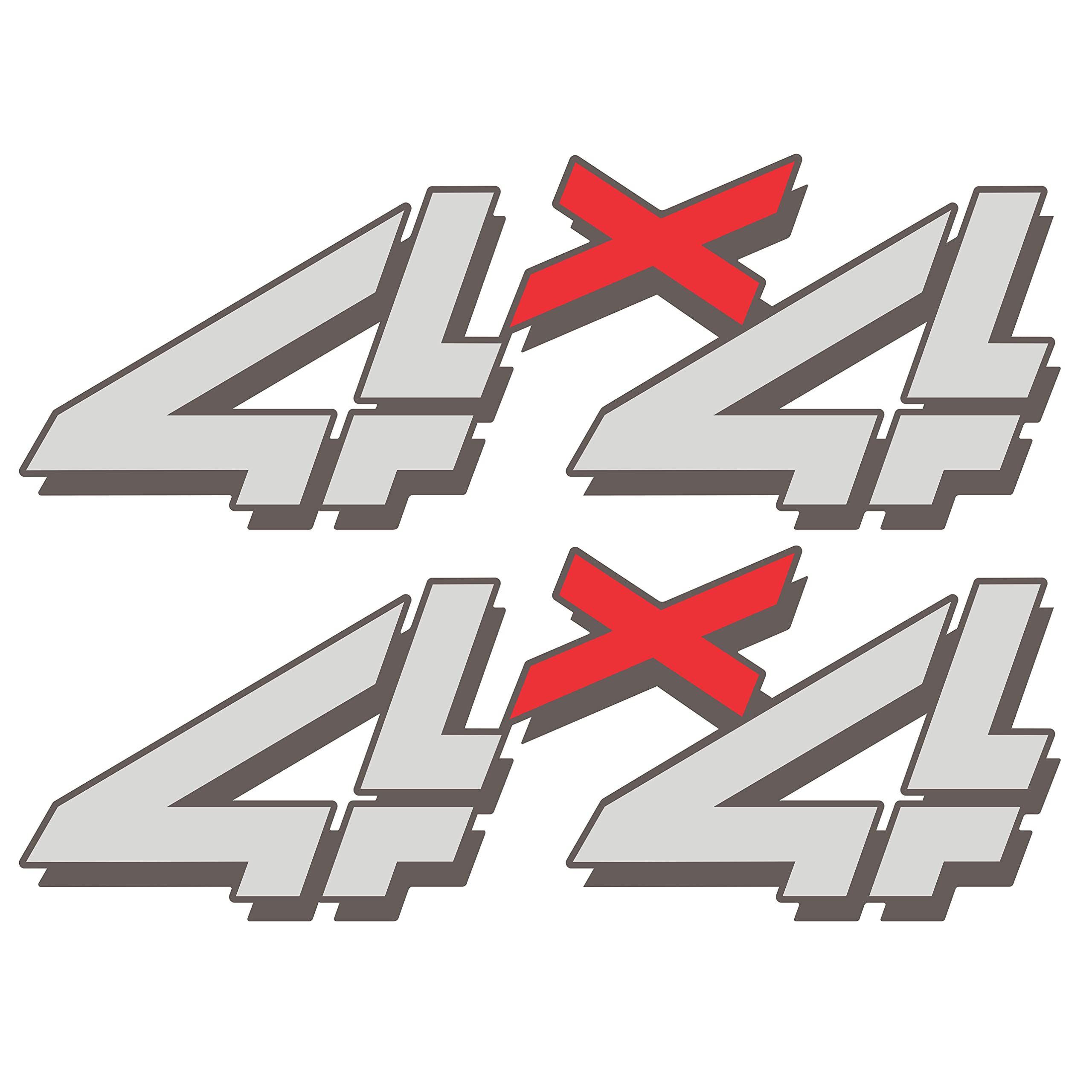 #GOLD #HOOK #4×4 #Decals #Compatible #Chevrolet #Silverado #Colorado #GMC #Sierra #Peel #Stick #Gray #Red #Set