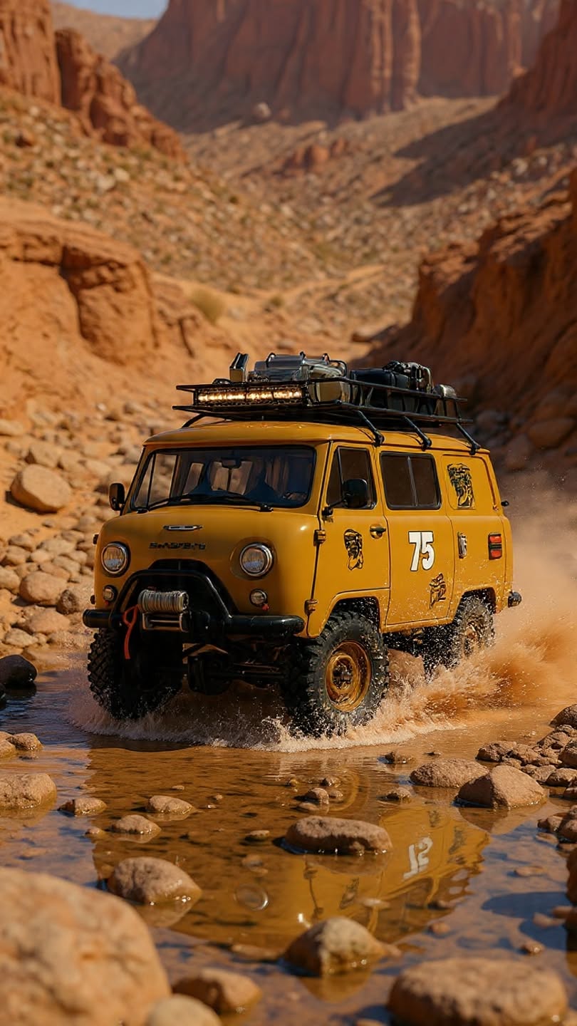 #Soviet #UAZ #Buhanka #crossinga #ravine #Concept