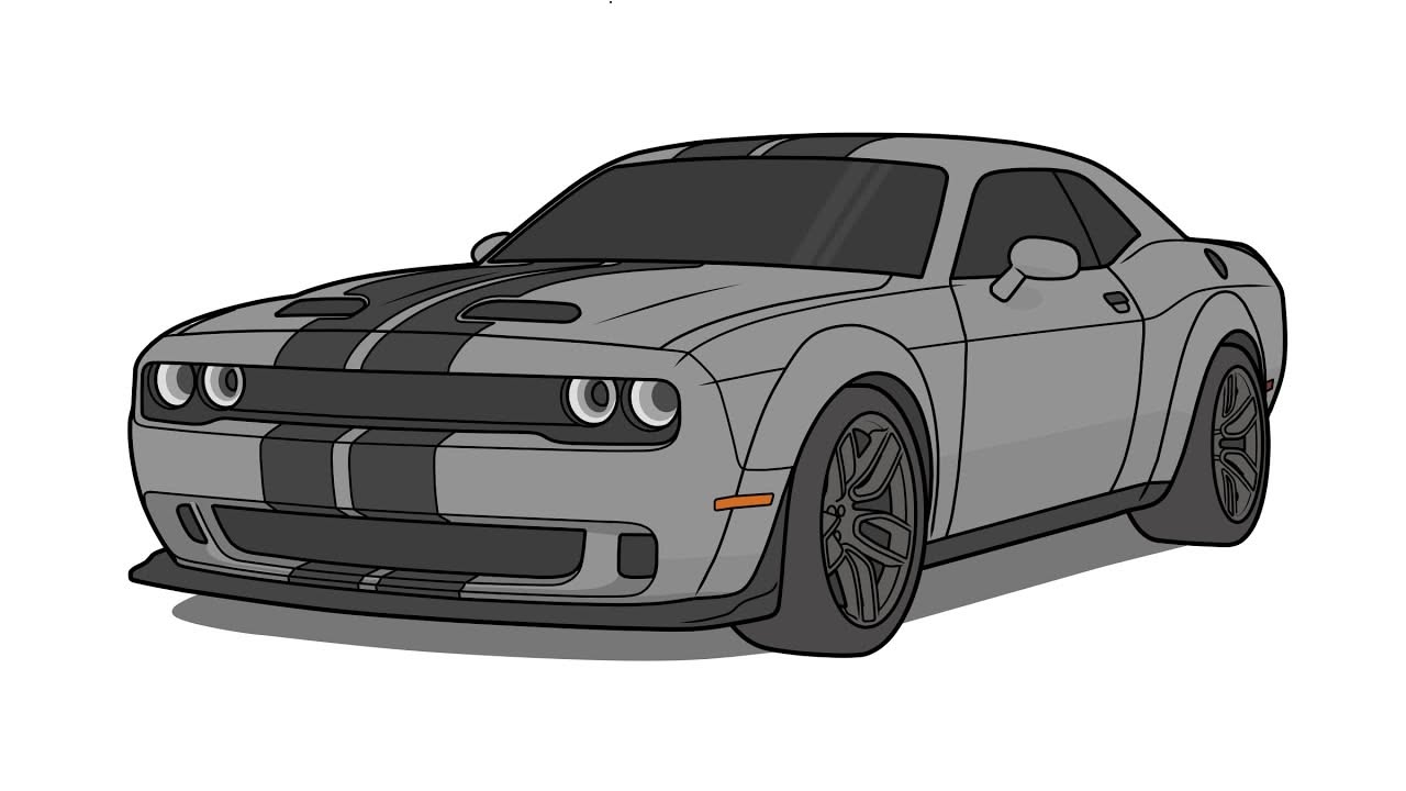 #draw #DODGE #CHALLENGER #SRT #HELLCAT #REDEYE #drawing #dodge #hellcat #demon #widebody