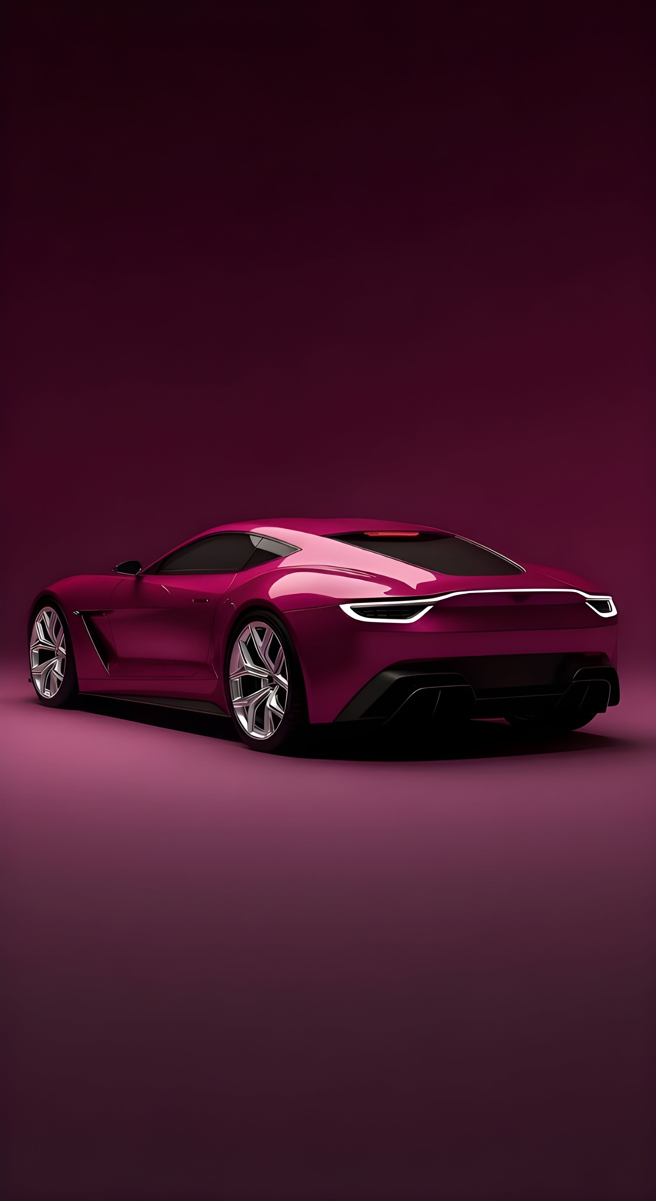 DaVinci Concept Gran Turismo In Magenta, Bold Futuristic Car Design With Sleek Detail