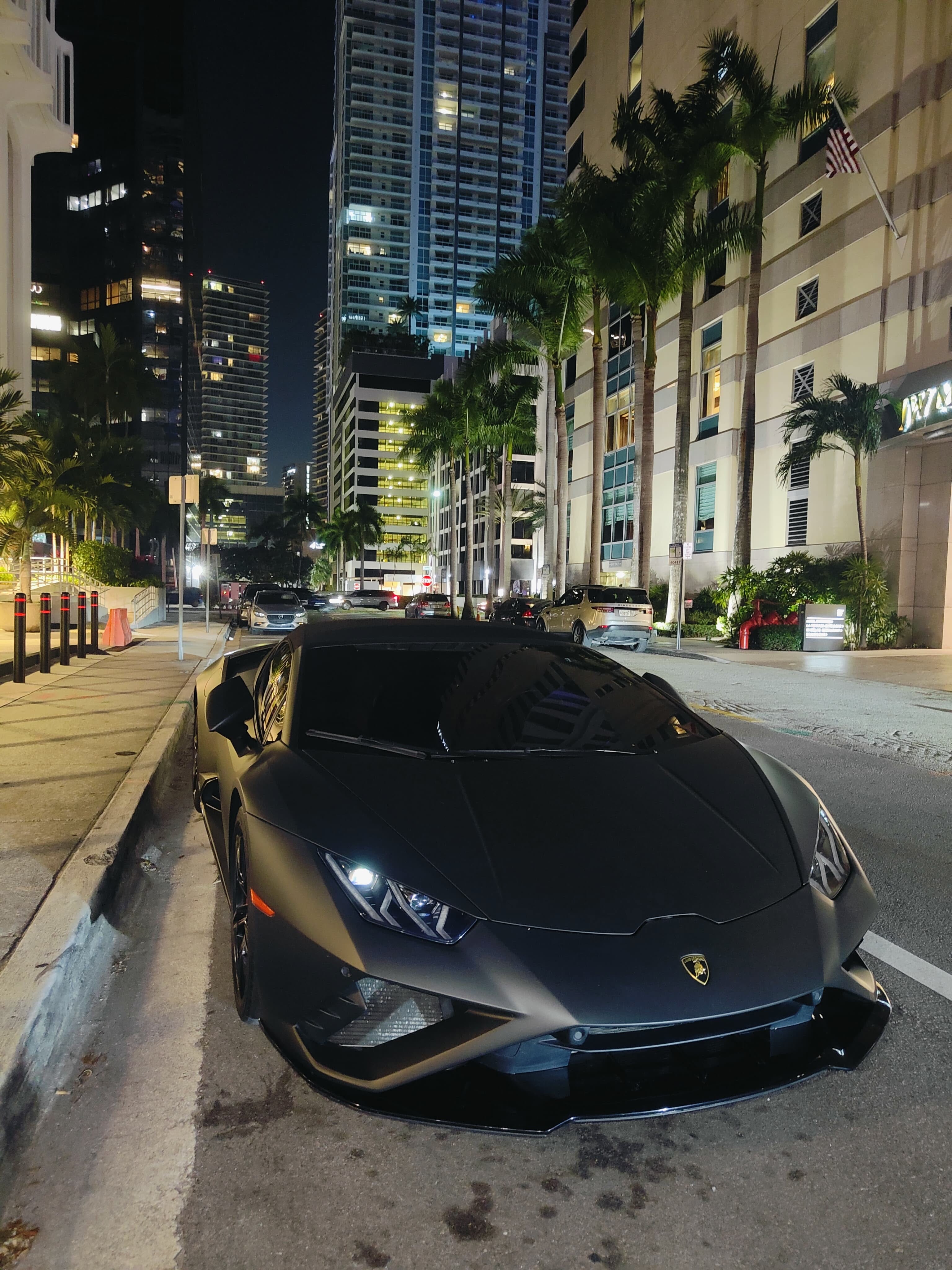 Black Lambo in Miami