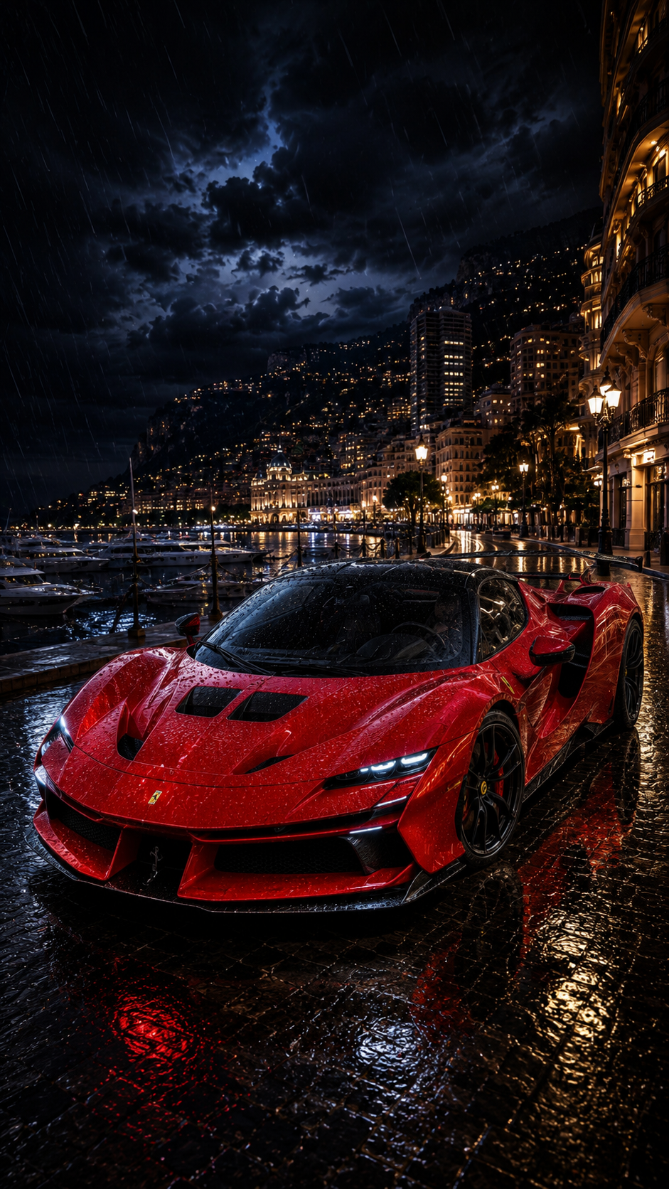 #Ferrari #SF90 #Stradale #Midnight #Monaco