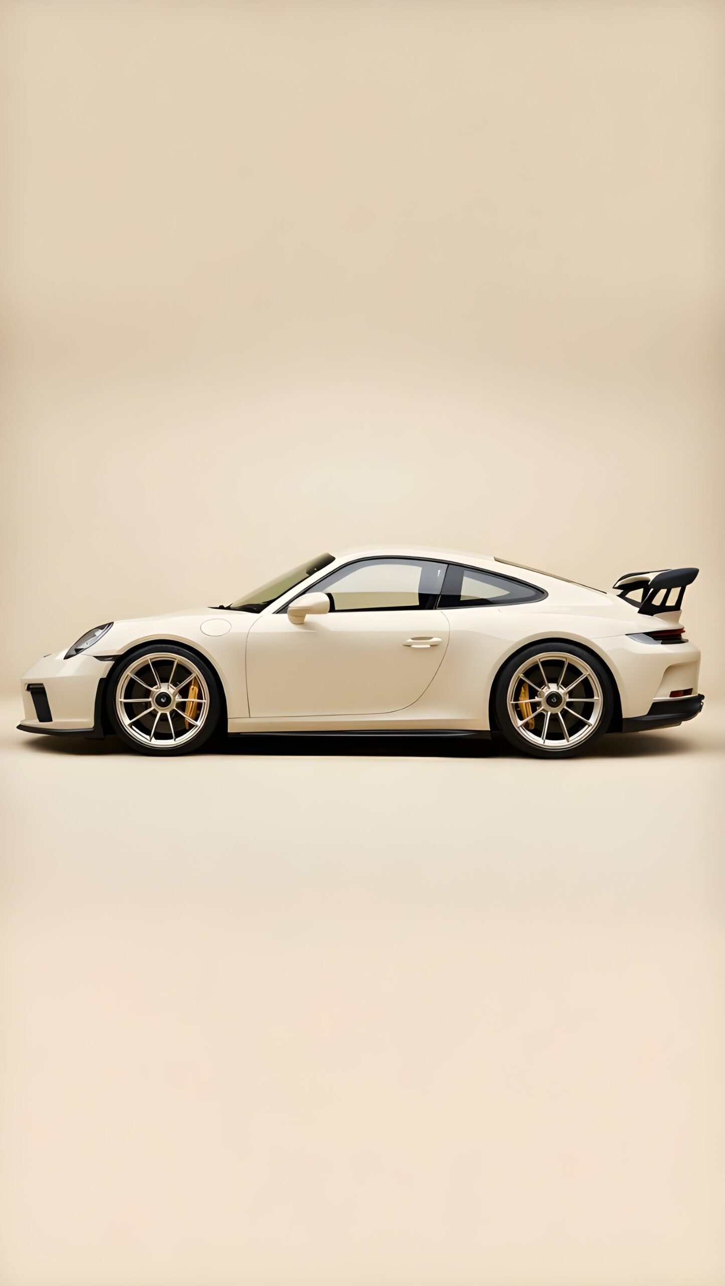 #Porsche #GT3 #Cream #White #Sleek #Power #Precision #iPhone #Android #Screen