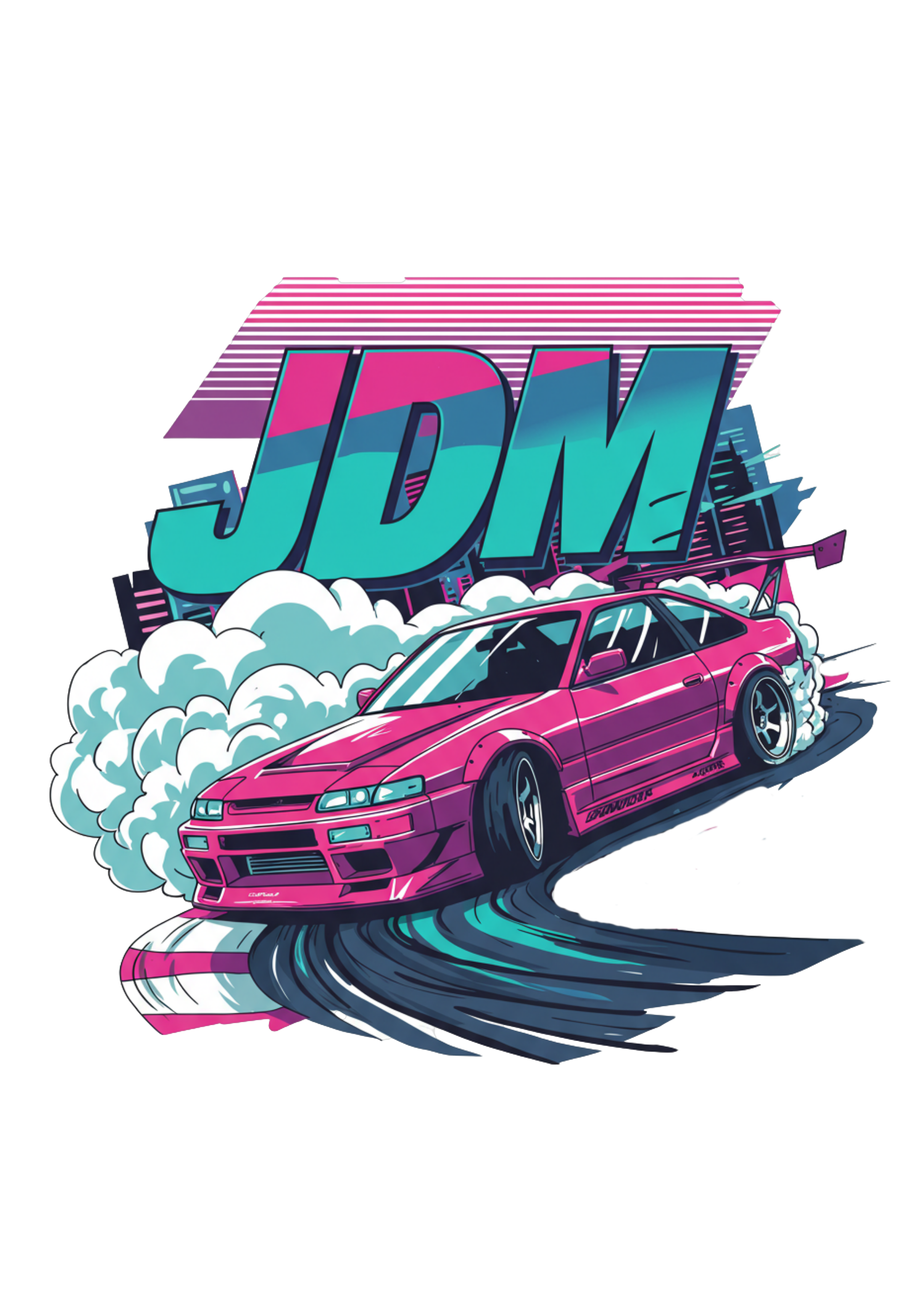 JDM Sports Car Drift T-Shirt Design T-Shirt