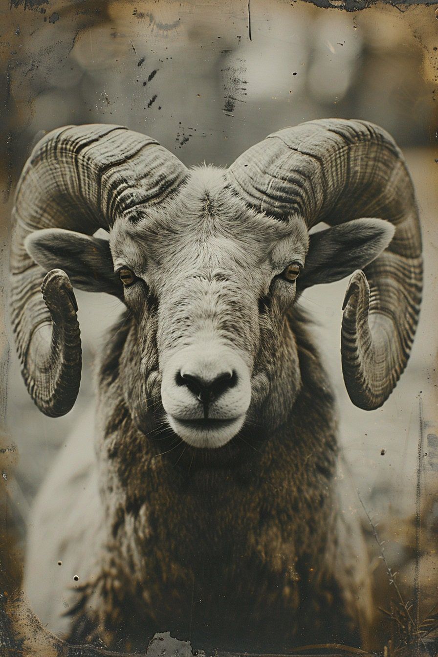 #Antique #Ram #Portrait #Photography #Vintage #Wildlife #Art #Digital #Download
