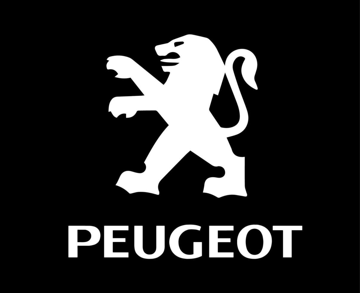 #Baixar #Peugeot #marca #logotipo #símbolo #nome #branco #Projeto #francês #carro #automóvel #vetor #ilustração #Preto #fundo