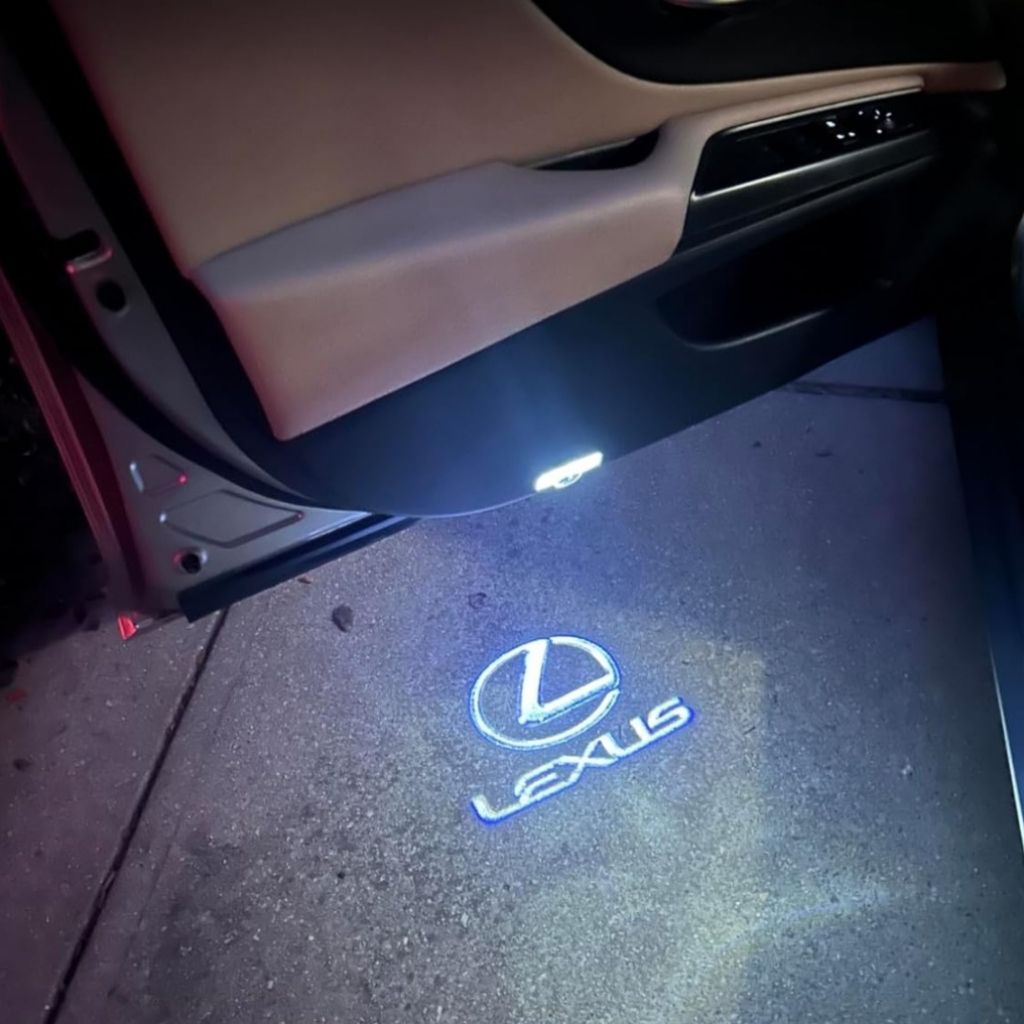 #Set #Lexus #Car #Door #Projector #Led #Lights #Color #White #Size